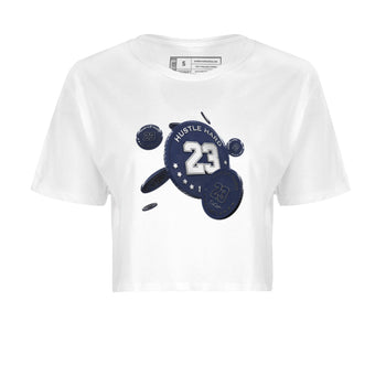 Air Jordan 5 Georgetown Sneaker Match Tees Coin Drop Sneaker Tees AJ5 Georgetown Sneaker Release Tees Women's Shirts White 2