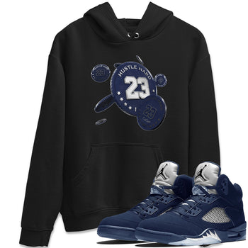 Air Jordan 5 Georgetown Sneaker Match Tees Coin Drop Sneaker Tees AJ5 Georgetown Sneaker Release Tees Unisex Shirts Black 1