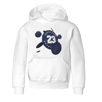 Air Jordan 5 Georgetown Sneaker Match Tees Coin Drop Sneaker Tees AJ5 Georgetown Sneaker Release Tees Kids Shirts White 2
