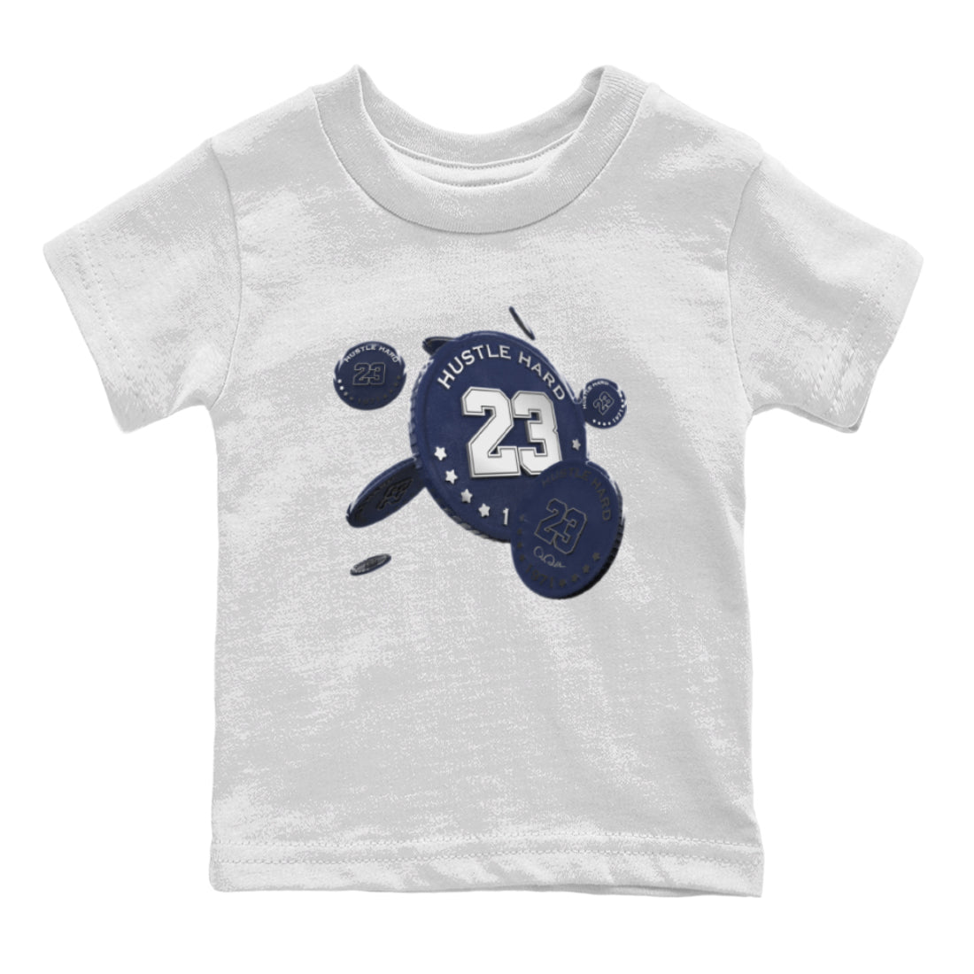 Air Jordan 5 Georgetown Sneaker Match Tees Coin Drop Sneaker Tees AJ5 Georgetown Sneaker Release Tees Kids Shirts White 2