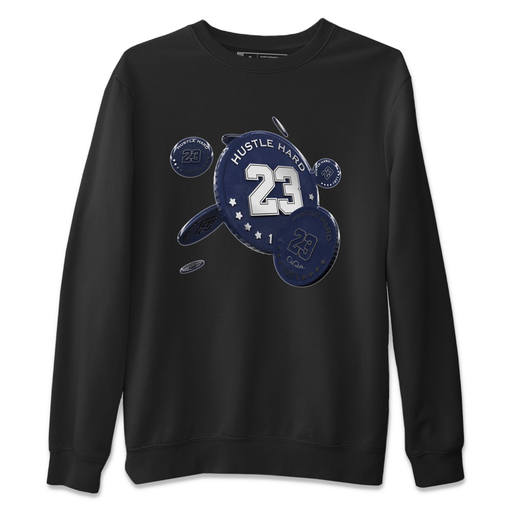 Air Jordan 5 Georgetown Sneaker Match Tees Coin Drop Sneaker Tees AJ5 Georgetown Sneaker Release Tees Unisex Shirts Black 2
