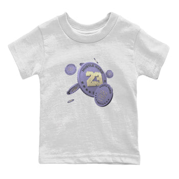 Air Jordan 5 Indigo Haze Sneaker Match Tees Coin Drop Sneaker Tees AJ5 Indigo Haze Sneaker Release Tees Kids Shirts White 2