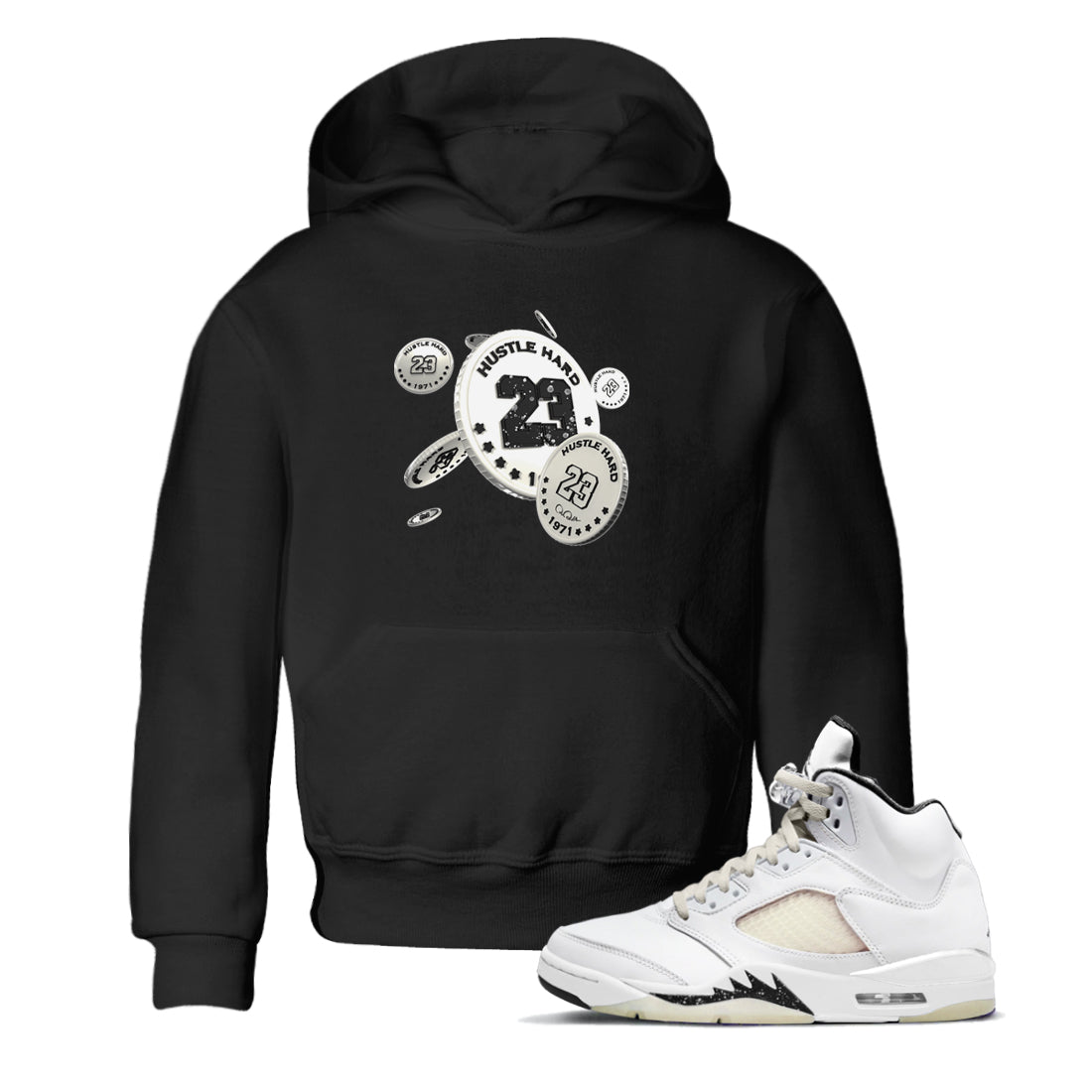 5s Sail shirt to match jordans Coin Drop sneaker tees Air Jordan 5 Sail SNRT sneaker release tees baby toddler Black 1 cotton Shirt
