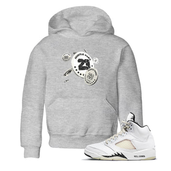 5s Sail shirt to match jordans Coin Drop sneaker tees Air Jordan 5 Sail SNRT sneaker release tees baby toddler Heather Grey 1 cotton Shirt