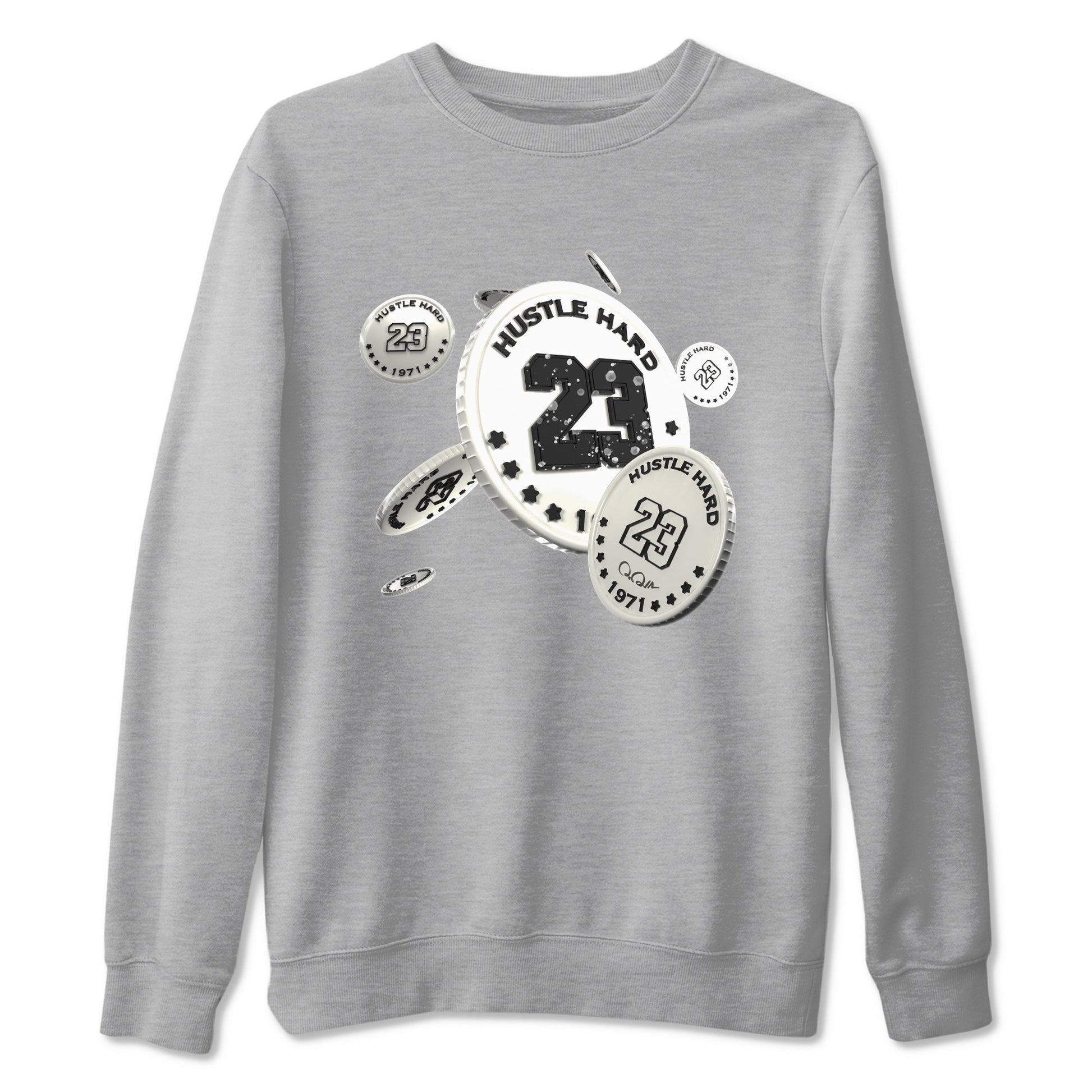 5s Sail shirt to match jordans Coin Drop sneaker tees Air Jordan 5 Sail SNRT Sneaker Release Tees unisex cotton Heather Grey 2 crew neck shirt