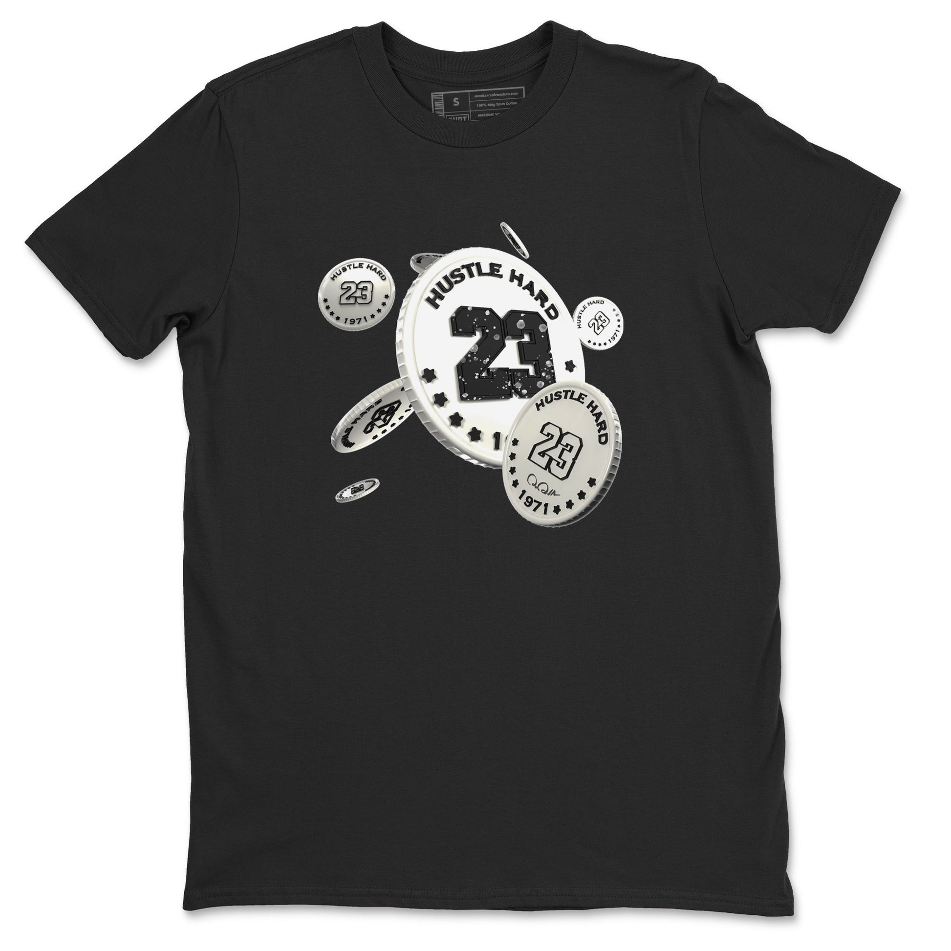5s Sail shirt to match jordans Coin Drop sneaker tees Air Jordan 5 Sail SNRT Sneaker Release Tees unisex cotton Black 2 crew neck shirt