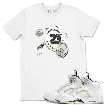 5s Sail shirt to match jordans Coin Drop sneaker tees Air Jordan 5 Sail SNRT Sneaker Release Tees unisex cotton White 1 crew neck shirt