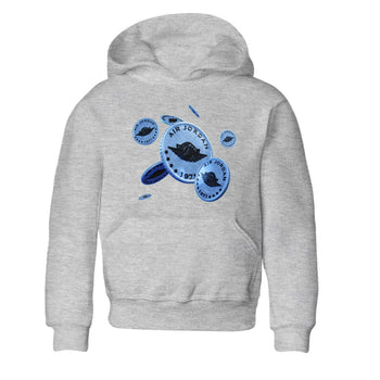 Jordan 5 UNC Jordan Shirts Coin Drop Sneaker Tees AJ5 UNC Sneaker Release Tees Kids Shirts Heather Grey 2