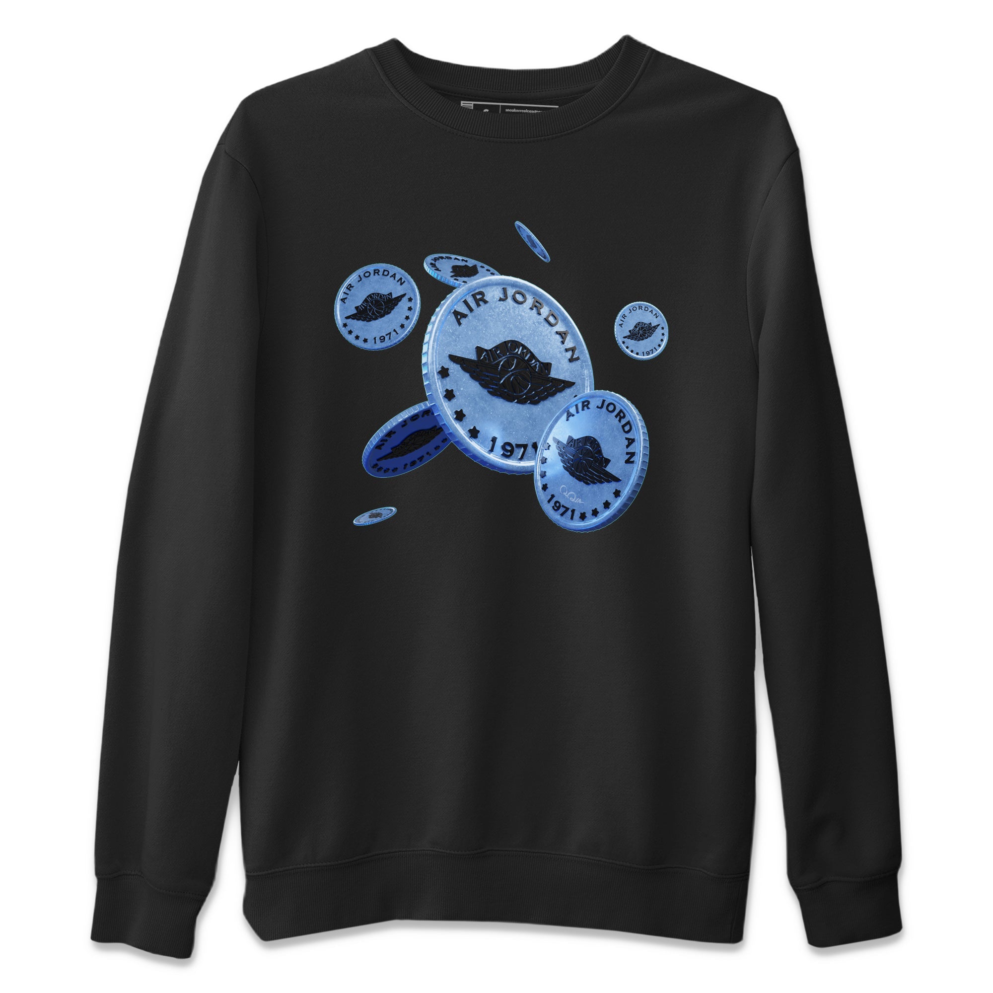 Jordan 5 UNC Jordan Shirts Coin Drop Sneaker Tees AJ5 UNC SNRT Sneaker Tees Unisex Shirts Black 2