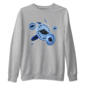 Jordan 5 UNC Jordan Shirts Coin Drop Sneaker Tees AJ5 UNC SNRT Sneaker Tees Unisex Shirts Heather Grey 2