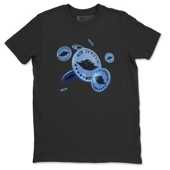 Jordan 5 UNC Jordan Shirts Coin Drop Sneaker Tees AJ5 UNC SNRT Sneaker Tees Unisex Shirts Black 2