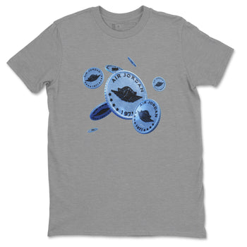 Jordan 5 UNC Jordan Shirts Coin Drop Sneaker Tees AJ5 UNC SNRT Sneaker Tees Unisex Shirts Heather Grey 2