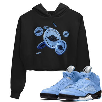 Jordan 5 UNC Jordan Shirts Coin Drop Sneaker Tees AJ5 UNC Sneaker Release Tees Women's Shirts Black 1
