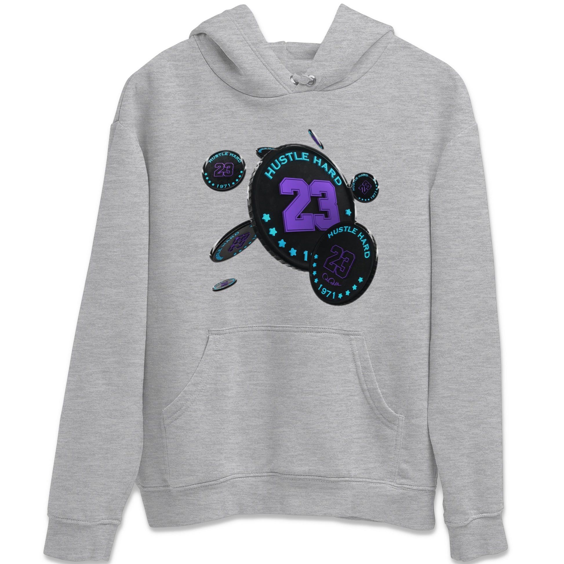 Air Jordan 6 Aqua Sneaker Match Tees Coin Drop Sneaker Tees AJ6 Aqua Sneaker Release Tees Unisex Shirts Heather Grey 2