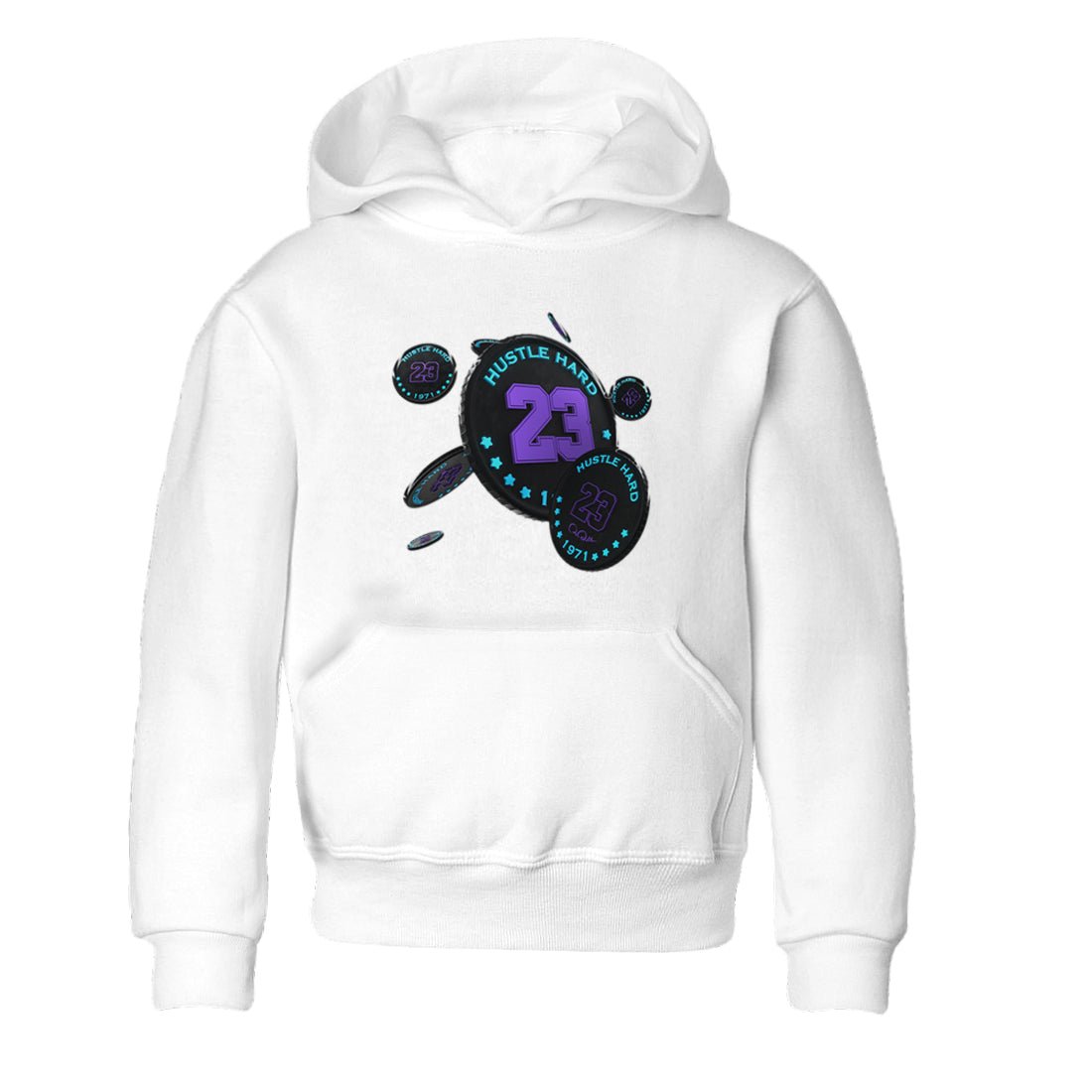 Air Jordan 6 Aqua Sneaker Match Tees Coin Drop Sneaker Tees AJ6 Aqua Sneaker Release Tees Kids Shirts White 2