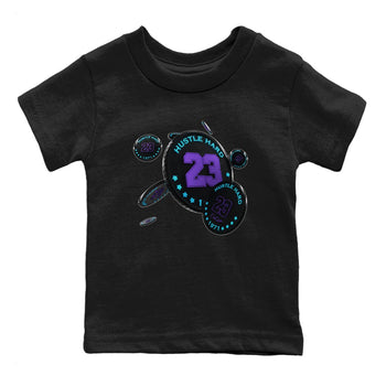 Air Jordan 6 Aqua Sneaker Match Tees Coin Drop Sneaker Tees AJ6 Aqua Sneaker Release Tees Kids Shirts Black 2