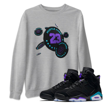 Air Jordan 6 Aqua Sneaker Match Tees Coin Drop Sneaker Tees AJ6 Aqua Sneaker Release Tees Unisex Shirts Heather Grey 1