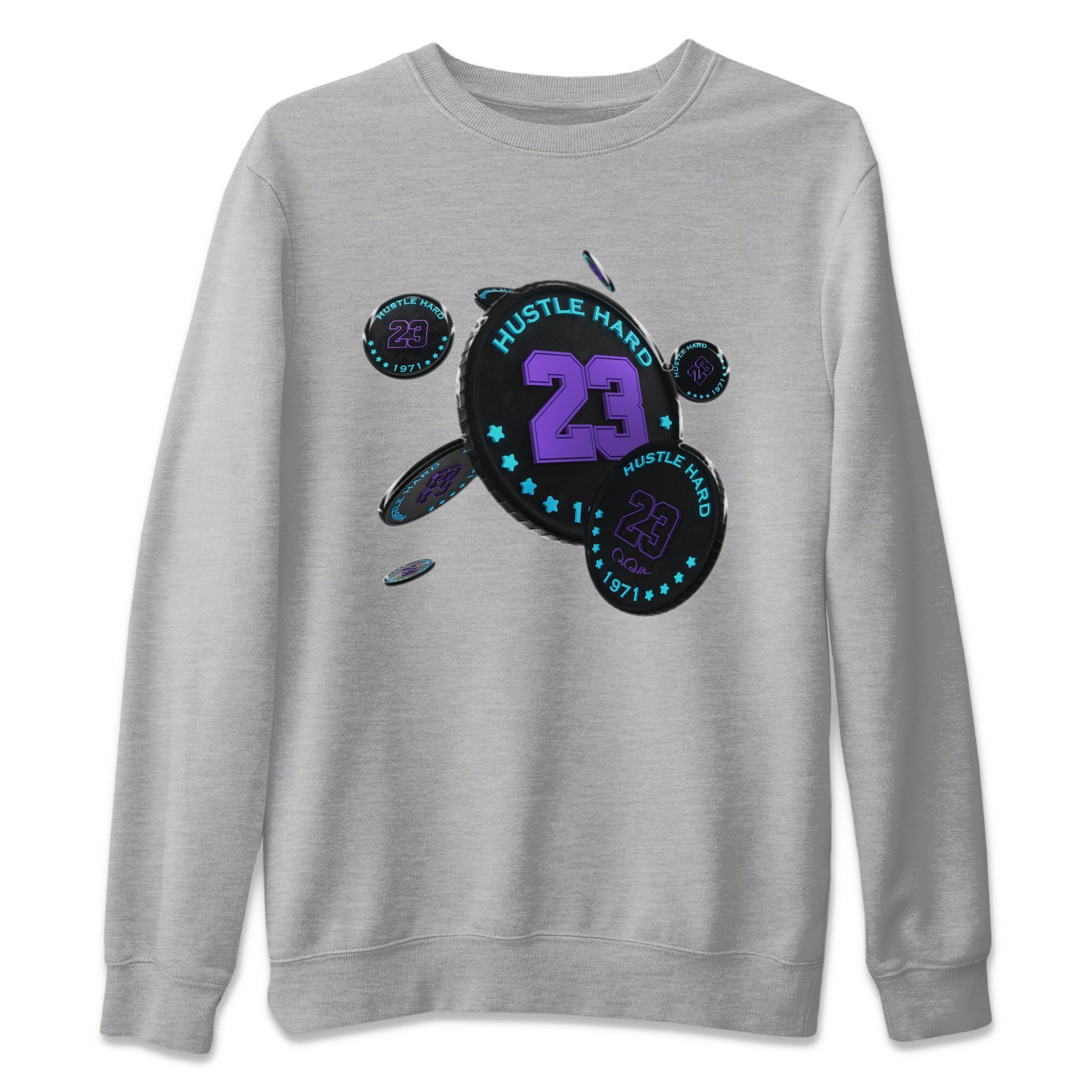 Air Jordan 6 Aqua Sneaker Match Tees Coin Drop Sneaker Tees AJ6 Aqua Sneaker Release Tees Unisex Shirts Heather Grey 2