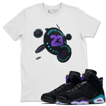 Air Jordan 6 Aqua Sneaker Match Tees Coin Drop Sneaker Tees AJ6 Aqua Sneaker Release Tees Unisex Shirts White 1