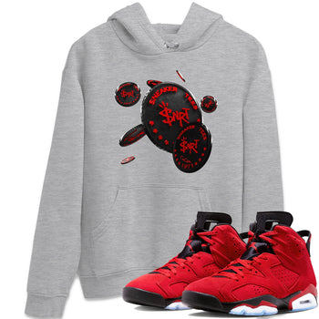 Air Jordan 6 Toro Bravo Sneaker Match Tees Coin Drop Sneaker Tees 3D Graphic Design Shirts AJ6 Toro Bravo Sneaker Release Tees Unisex Shirts Heather Grey 1
