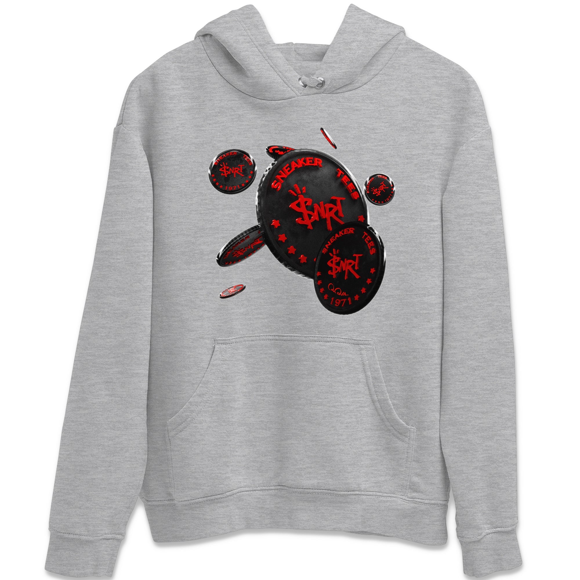 Air Jordan 6 Toro Bravo Sneaker Match Tees Coin Drop Sneaker Tees 3D Graphic Design Shirts AJ6 Toro Bravo Sneaker Release Tees Unisex Shirts Heather Grey 2