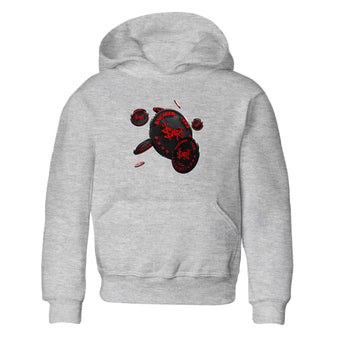 Air Jordan 6 Toro Bravo Sneaker Match Tees Coin Drop Sneaker Tees 3D Graphic Design Shirts AJ6 Toro Bravo Sneaker Release Tees Kids Shirts Heather Grey 2