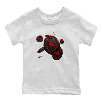 Air Jordan 6 Toro Bravo Sneaker Match Tees Coin Drop Sneaker Tees 3D Graphic Design Shirts AJ6 Toro Bravo Sneaker Release Tees Kids Shirts White 2