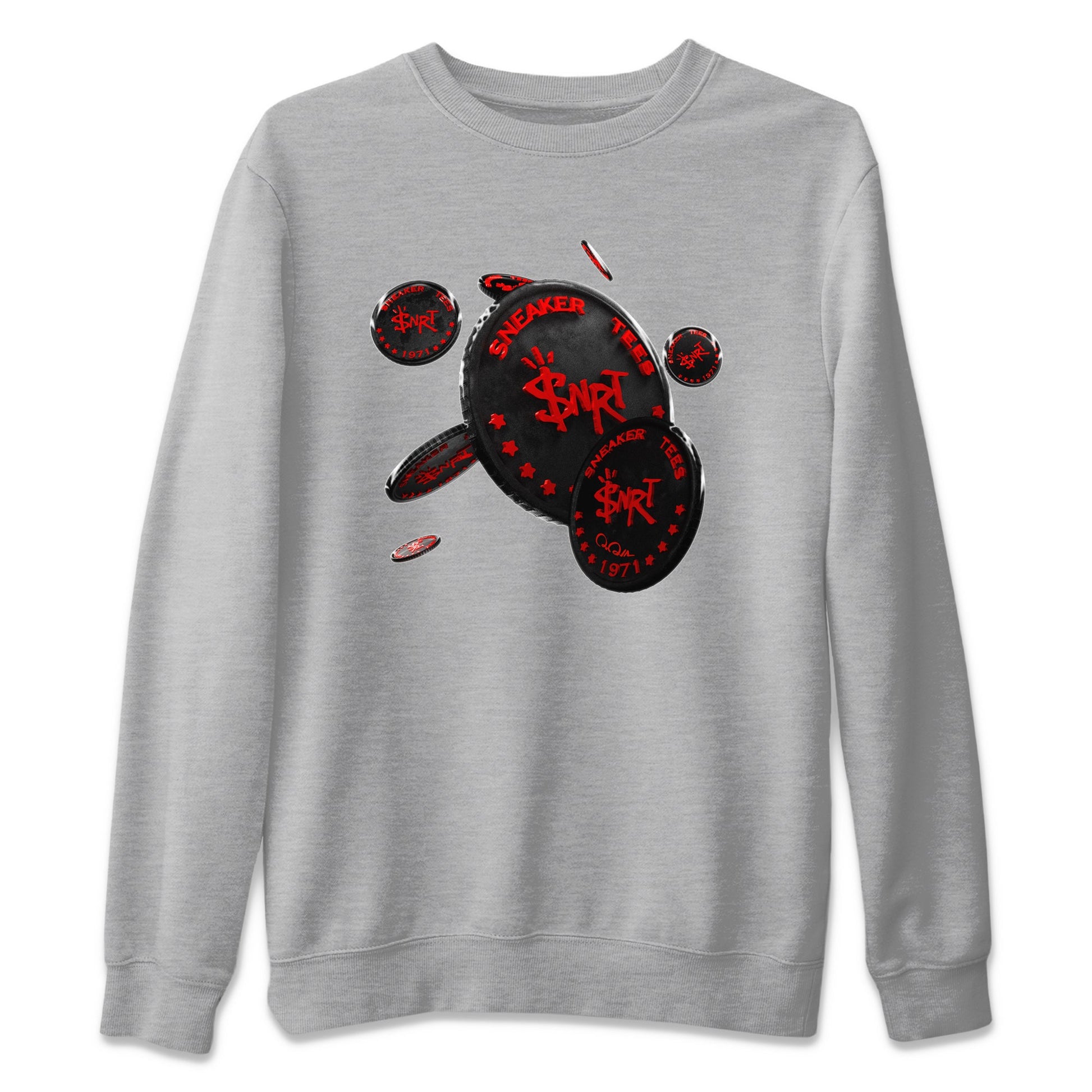 Air Jordan 6 Toro Bravo Sneaker Match Tees Coin Drop Sneaker Tees 3D Graphic Design Shirts AJ6 Toro Bravo Sneaker Release Tees Unisex Shirts Heather Grey 2