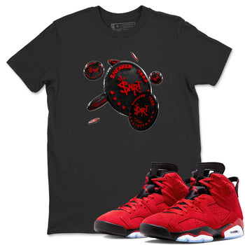 Air Jordan 6 Toro Bravo Sneaker Match Tees Coin Drop Sneaker Tees 3D Graphic Design Shirts AJ6 Toro Bravo Sneaker Release Tees Unisex Shirts Black 1