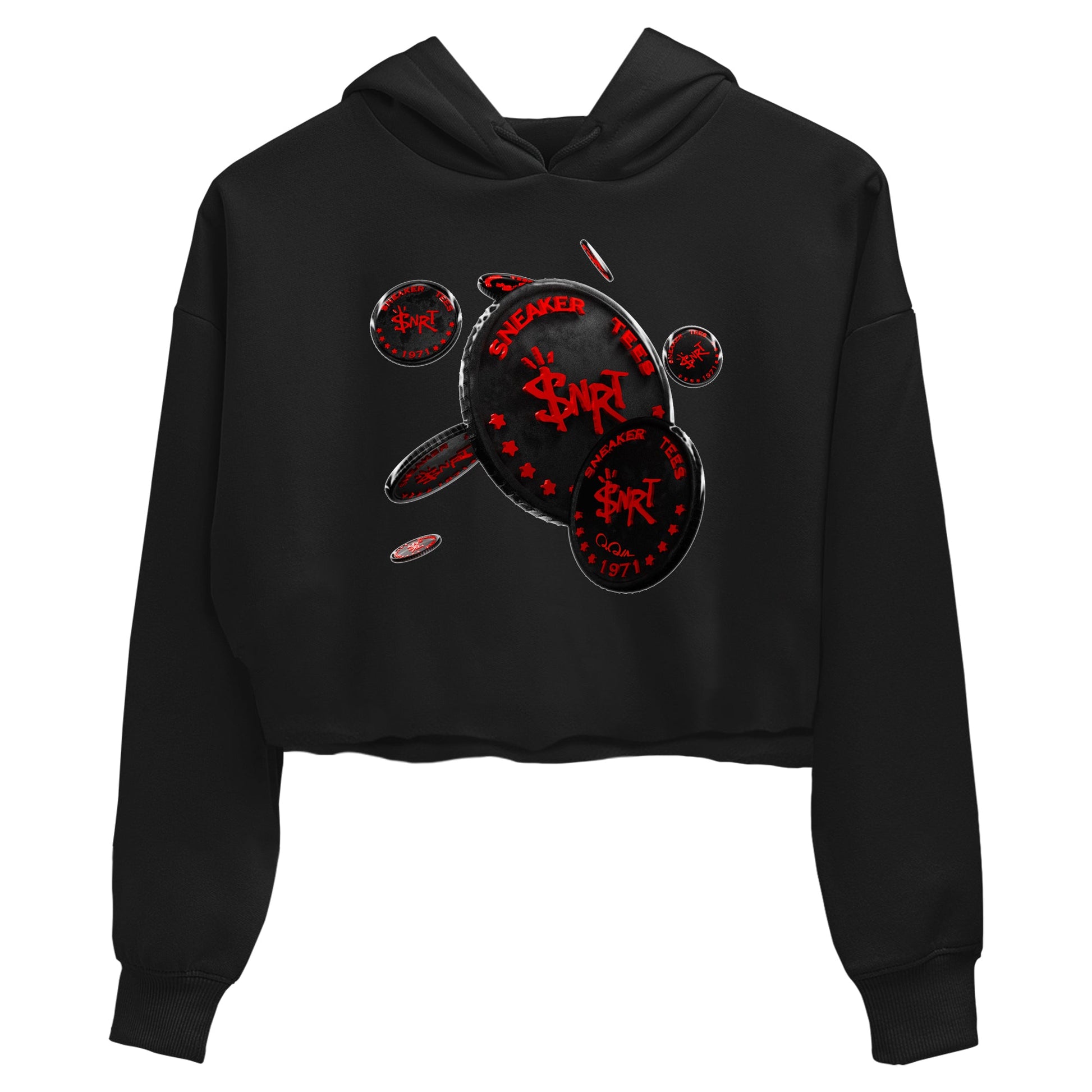 Air Jordan 6 Toro Bravo Sneaker Match Tees Coin Drop Sneaker Tees 3D Graphic Design Shirts AJ6 Toro Bravo Sneaker Release Tees Women's Shirts Black 2
