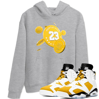 6s Yellow Ochre shirt to match jordans Coin Drop sneaker tees Air Jordan 6 Yellow Ochre SNRT Sneaker Release Tees Unisex Heather Grey 1 T-Shirt
