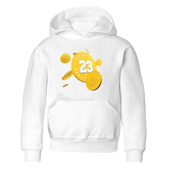 6s Yellow Ochre shirt to match jordans Coin Drop sneaker tees Air Jordan 6 Yellow Ochre SNRT Sneaker Release Tees Baby Toddler White 2 T-Shirt