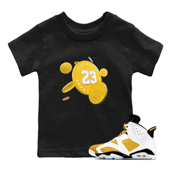 6s Yellow Ochre shirt to match jordans Coin Drop sneaker tees Air Jordan 6 Yellow Ochre SNRT Sneaker Release Tees Baby Toddler Black 1 T-Shirt