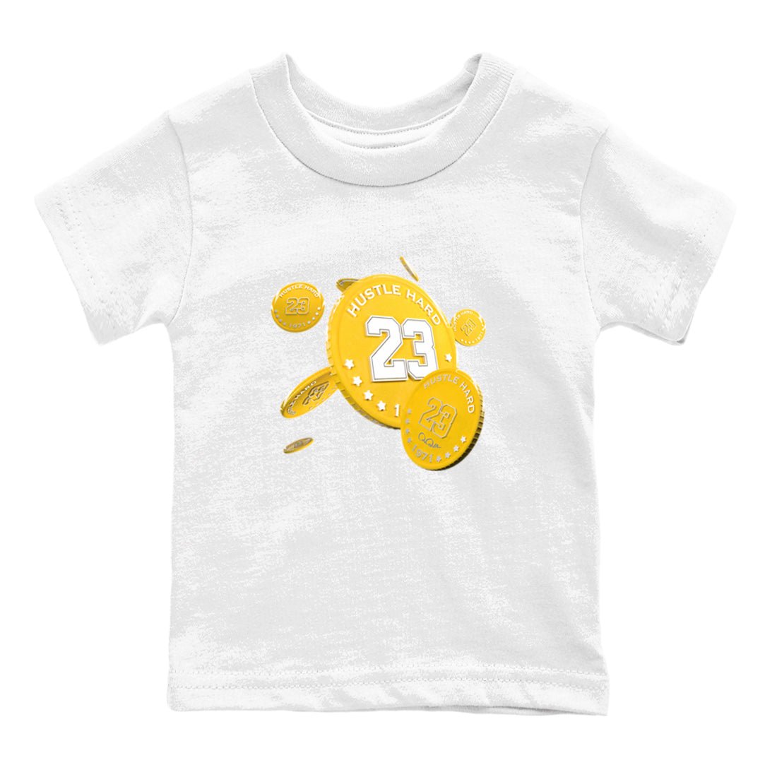 6s Yellow Ochre shirt to match jordans Coin Drop sneaker tees Air Jordan 6 Yellow Ochre SNRT Sneaker Release Tees Baby Toddler White 2 T-Shirt