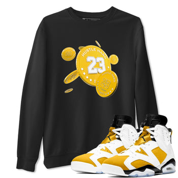 6s Yellow Ochre shirt to match jordans Coin Drop sneaker tees Air Jordan 6 Yellow Ochre SNRT Sneaker Release Tees Unisex Black 1 T-Shirt