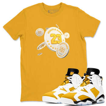 6s Yellow Ochre shirt to match jordans Coin Drop sneaker tees Air Jordan 6 Yellow Ochre SNRT Sneaker Release Tees Unisex Gold 1 T-Shirt