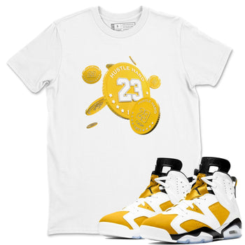 6s Yellow Ochre shirt to match jordans Coin Drop sneaker tees Air Jordan 6 Yellow Ochre SNRT Sneaker Release Tees Unisex White 1 T-Shirt