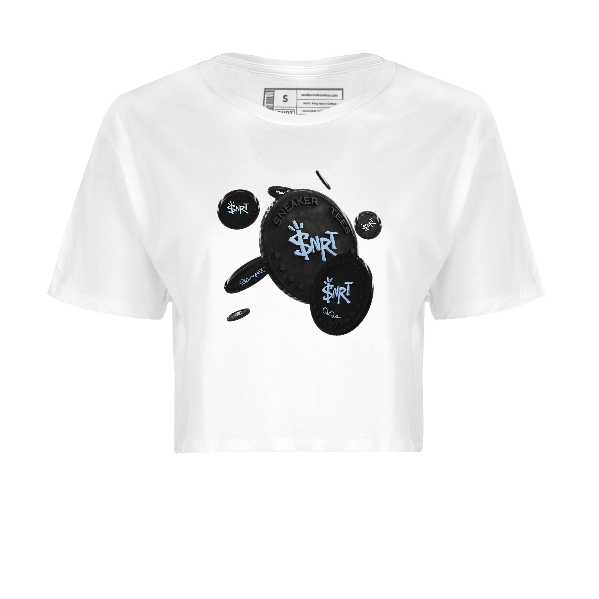Air Jordan 7 Chambray Sneaker Match Tees Coin Drop Sneaker Tees AJ7 Chambray Sneaker Release Tees Women's Shirts White 2