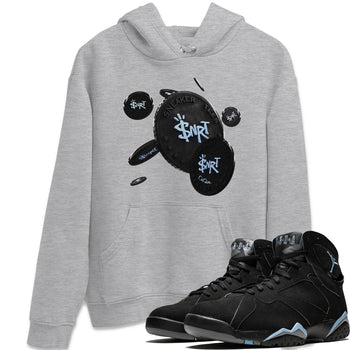Air Jordan 7 Chambray Sneaker Match Tees Coin Drop Sneaker Tees AJ7 Chambray Sneaker Release Tees Unisex Shirts Heather Grey 1