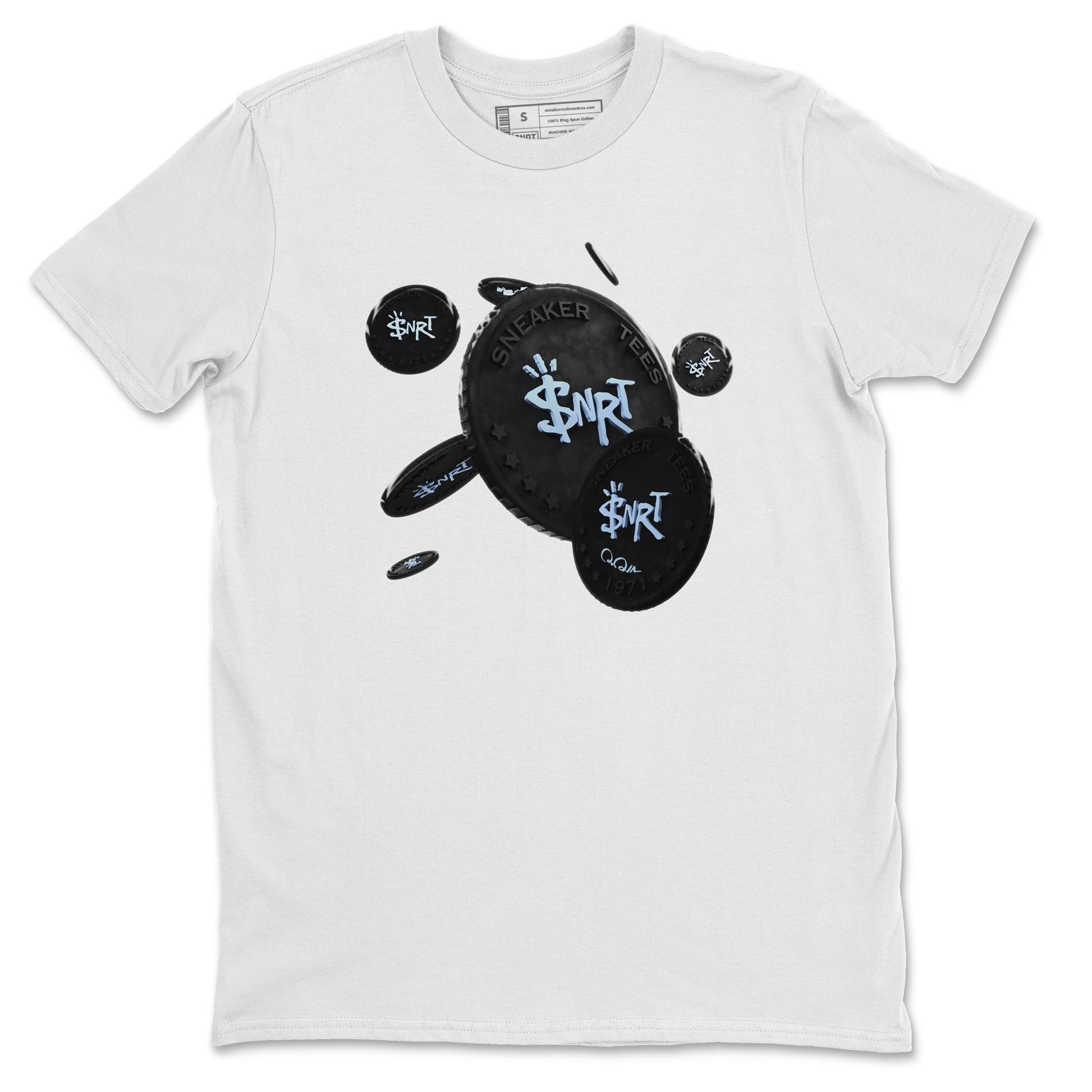 Air Jordan 7 Chambray Sneaker Match Tees Coin Drop Sneaker Tees AJ7 Chambray Sneaker Release Tees Unisex Shirts White 2