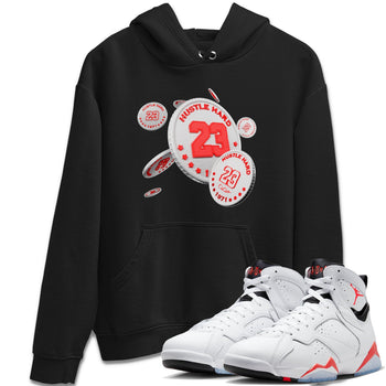 Air Jordan 7 Infrared Sneaker Match Tees Coin Drop Sneaker Tees AJ7 Infrared Sneaker Release Tees Unisex Shirts Black 1