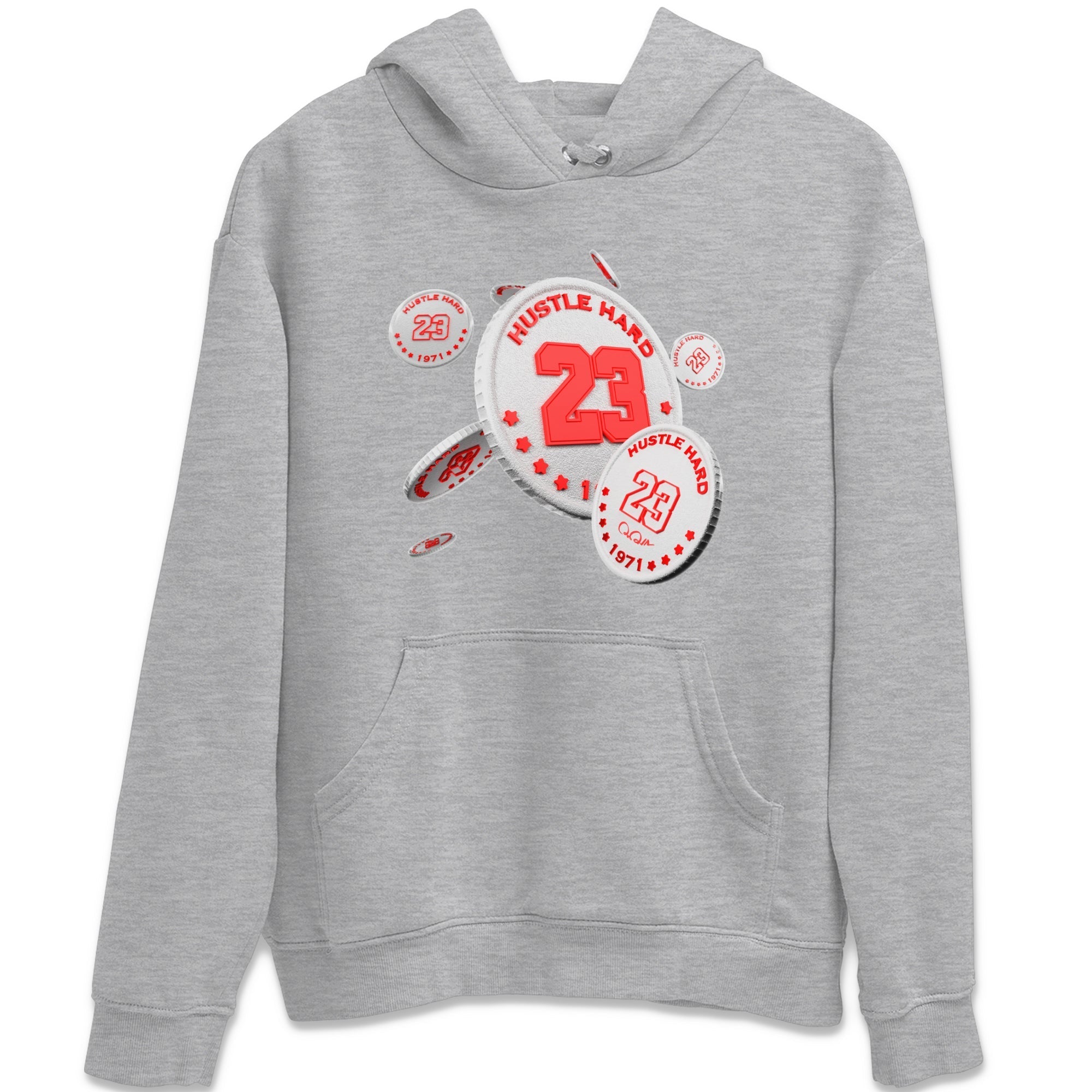 Air Jordan 7 Infrared Sneaker Match Tees Coin Drop Sneaker Tees AJ7 Infrared Sneaker Release Tees Unisex Shirts Heather Grey 2
