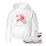 Air Jordan 7 Infrared Sneaker Match Tees Coin Drop Sneaker Tees AJ7 Infrared Sneaker Release Tees Kids Shirts White 1