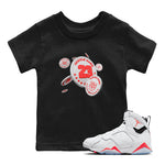 Air Jordan 7 Infrared Sneaker Match Tees Coin Drop Sneaker Tees AJ7 Infrared Sneaker Release Tees Kids Shirts Black 1