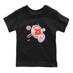 Air Jordan 7 Infrared Sneaker Match Tees Coin Drop Sneaker Tees AJ7 Infrared Sneaker Release Tees Kids Shirts Black 2