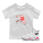 Air Jordan 7 Infrared Sneaker Match Tees Coin Drop Sneaker Tees AJ7 Infrared Sneaker Release Tees Kids Shirts White 1