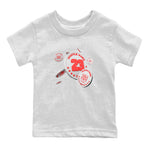 Air Jordan 7 Infrared Sneaker Match Tees Coin Drop Sneaker Tees AJ7 Infrared Sneaker Release Tees Kids Shirts White 2