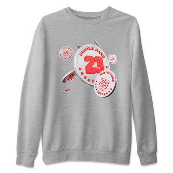 Air Jordan 7 Infrared Sneaker Match Tees Coin Drop Sneaker Tees AJ7 Infrared Sneaker Release Tees Unisex Shirts Heather Grey 2