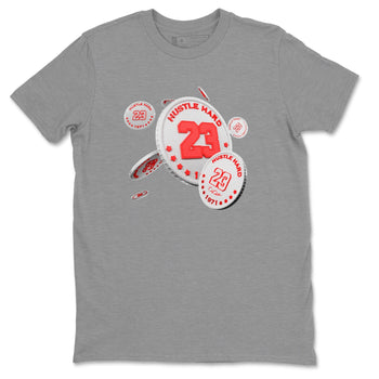 Air Jordan 7 Infrared Sneaker Match Tees Coin Drop Sneaker Tees AJ7 Infrared Sneaker Release Tees Unisex Shirts Heather Grey 2