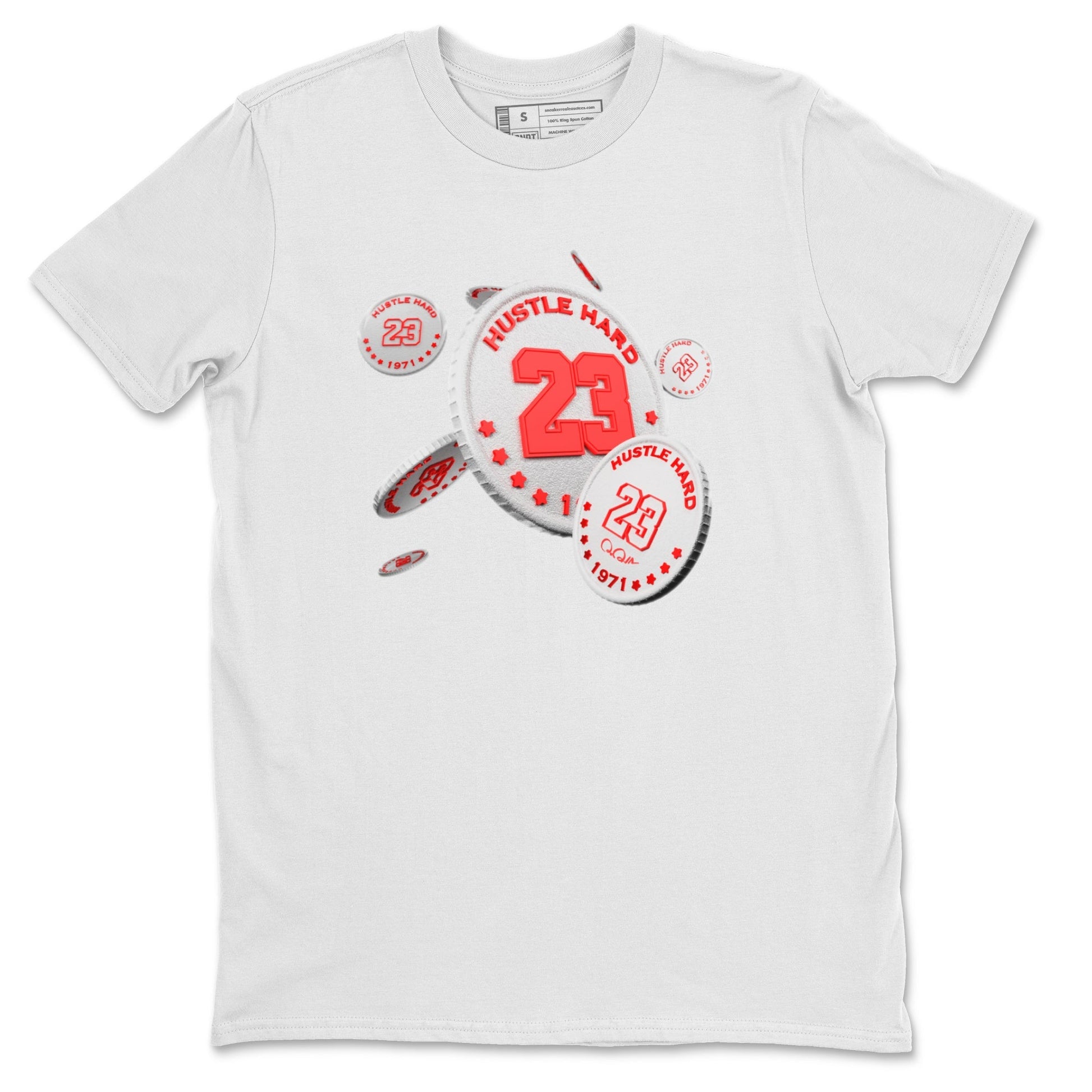 Air Jordan 7 Infrared Sneaker Match Tees Coin Drop Sneaker Tees AJ7 Infrared Sneaker Release Tees Unisex Shirts White 2
